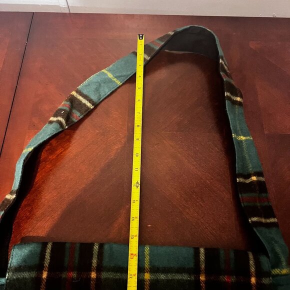 Patrick King Woolen Messenger Bag  Tartan green Plaid Adjustable Strap‎ Scottish - Picture 6 of 8